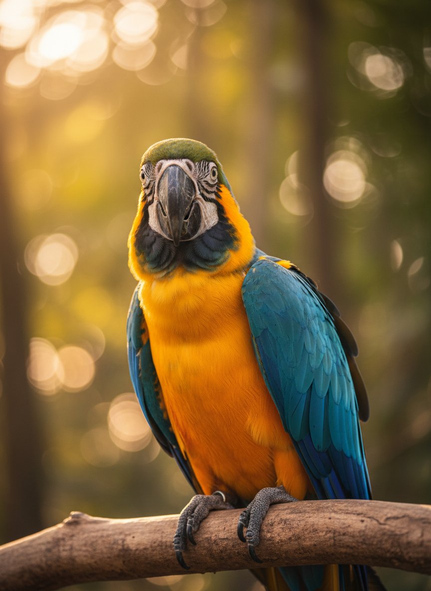 Blue and gold macaw